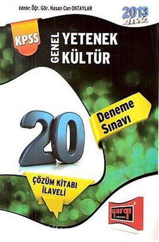 2013 Genel Yetenek Genel Kültür 20 Deneme Sınavı