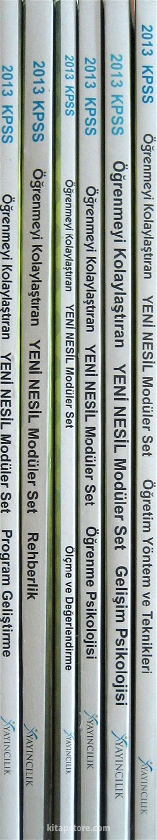 2013 KPSS Eğitim Bilimleri Öğrenmeyi Kolaylaştıran Yeni Nesil Modüler Set (6 Kitap)