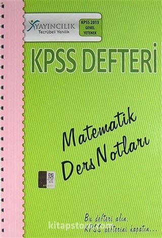 2013 Genel Yetenek KPSS Defteri Matematik Ders Notları