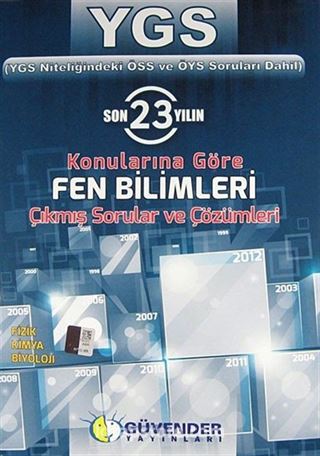 YGS Fen Bilimleri Çıkmış Sorular ve Çözümler / Son 23 Yılın Konularına Göre