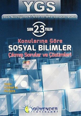 YGS Son 23 Yılın Konularına Göre Sosyal Bilimler Çıkmış Sorular ve Çözümleri