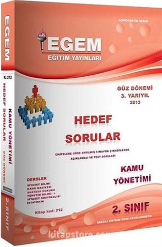 2. Sınıf Kamu Yönetimi Hedef Sorular -Güz Dönemi (3. Yarıyıl)