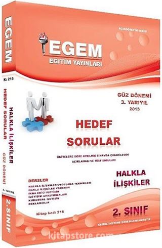 2. Sınıf Halkla İlişkiler Hedef Sorular Güz Dönemi 3. Yarıyıl