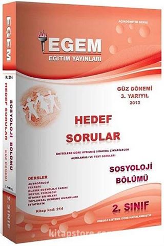 2. Sınıf Sosyoloji Hedef Sorular-Güz Dönemi (3. Yarıyıl)