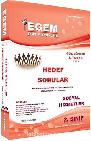 2. Sınıf Sosyal Hizmetler Hedef Sorular Güz Dönemi 3. Yarıyıl