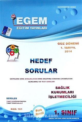 1. Sınıf Sağlık Kurumları Set Hedef Sorular Güz Dönemi 1. Yarıyıl