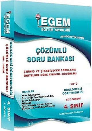 2013 4. Sınıf Okul Öncesi Öğretmenliği Çözümlü Soru Bankası Güz Dönemi