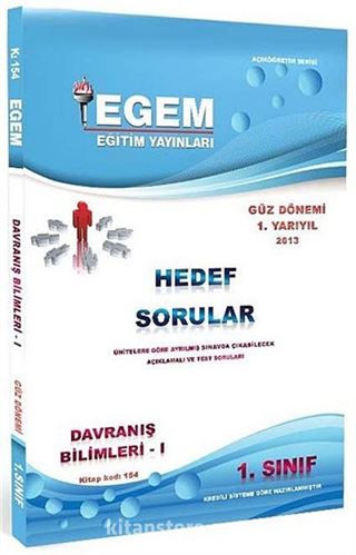 1. Sınıf Davranış Bilimleri -1 Hedef Sorular-Güz Dönemi (1. Yarıyıl) (Kitap Kodu:164)