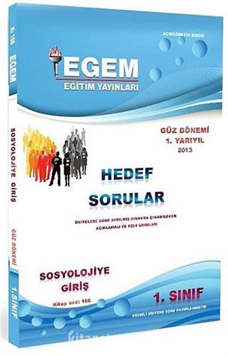 2013 Sosyolojiye Giriş Hedef Sorular Güz Dönemi (1. Yarıyıl) (Kitap Kod:166)