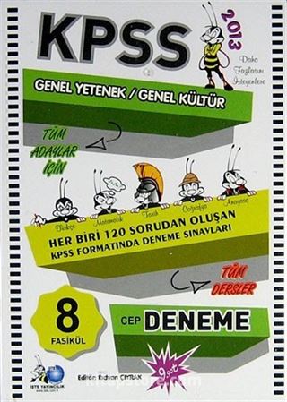 2013 KPSS Genel Yetenek Genel Kültür 8 Fasikül Cep Deneme / Tüm Adaylar İçin-Tüm Dersler