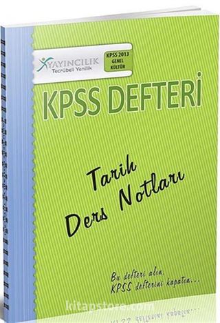 2013 KPSS Defteri Genel Kültür Tarih Ders Notları