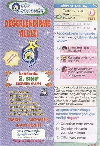 2. Sınıf Değerlendirme Yıldız Yaprak Test