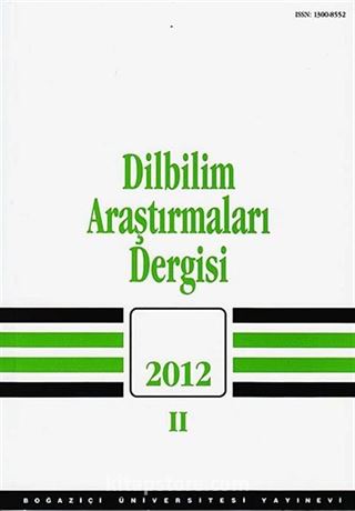 Dilbilim Araştırmaları 2012 / 2