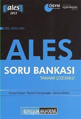 Ales 2013 Sözel Adaylara Soru Bankası Tamamı Çözümlü