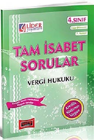 Tam İsabet Sorular Vergi Hukuku / 4.Sınıf 7.Yarıyıl