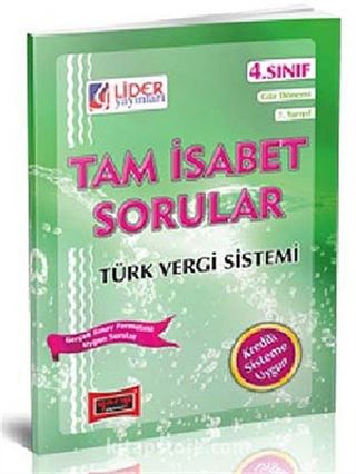 Tam İsabet Sorular Türk Vergi Sistemi 4. Sınıf 7. Yarıyıl