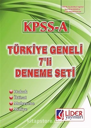 KPSS-A Türkiye Geneli 7'li Deneme Seti