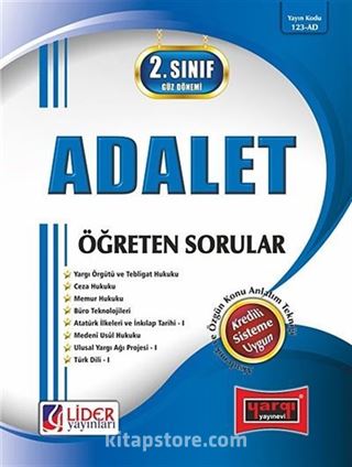 AÖF 2. Sınıf - 3. Yarıyıl (Kod:123-AD) Adalet Öğreten Sorular