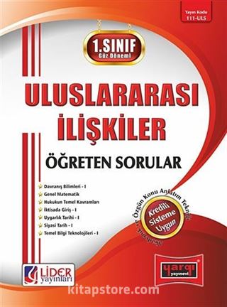 AÖF Uluslararası İlişkiler Öğreten Sorular / 1.Sınıf - 1.Yarıyıl