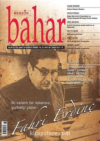 Berfin Bahar Aylık Kültür Sanat ve Edebiyat Dergisi Şubat 2013 Sayı:180