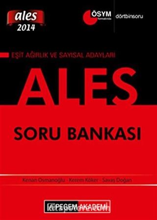 2014 ALES Soru Bankası Eşit Ağırlık ve Sayısal Adaylara