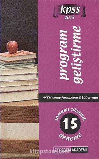 2013 KPSS Program Geliştirme Tamamı Çözümlü 15