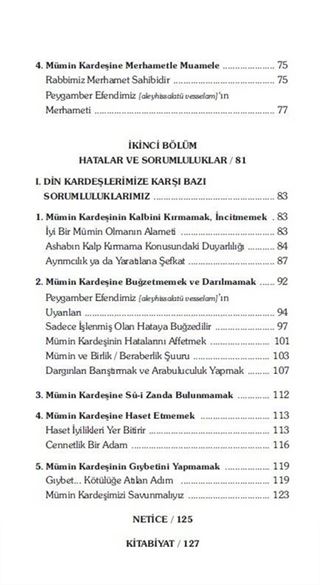 İslam Kültüründe Kardeşlik Ruhu