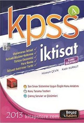 2013 KPSS A İktisat Konu Anlatımlı