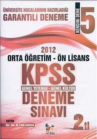 2012 KPSS Genel Yetenek-Genel Kültür Sınavı Kendini Dene 5