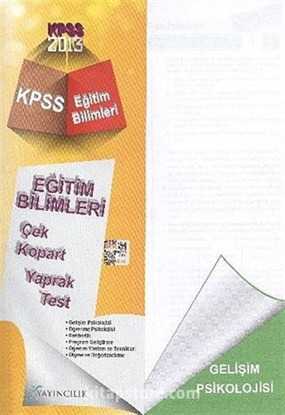 KPSS 2013 Eğitim Bilimleri Çek Kopart Yaprak Test