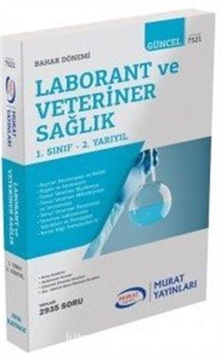 1. Sınıf 2. Yarıyıl Bahar Dönemi Laborant ve Veteriner Sağlık Ana Kaynak (Kod:7521)