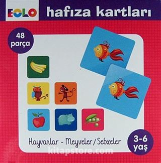 EOLO Hafıza Kartları (3-6 Yaş) / Hayvanlar-Meyveler-Sebzeler