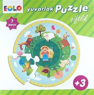 EOLO Yuvarlak Puzzle Çiftlik / 7 Parça