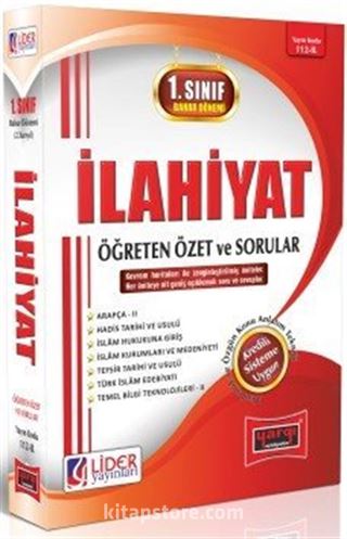 1. Sınıf Bahar Dönemi İlahiyat Öğreten Özet ve Sorular (Kod:112-İL)