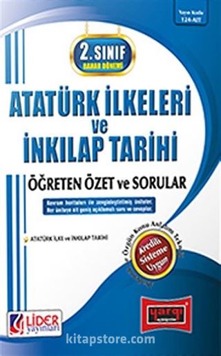 AÖF 2. Sınıf Bahar Dönemi Atatürk İlkeleri ve İnkılap Tarihi Öğreten Özet ve Sorular (Kod:124-AİT)