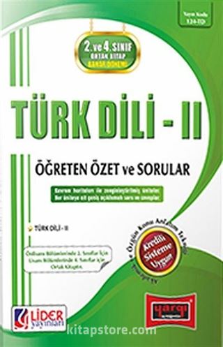 AÖF 2. Sınıf 4.Yarıyıl Bahar Dönemi Türk Dili II Öğreten Özet ve Sorular (Kod:124-TD)