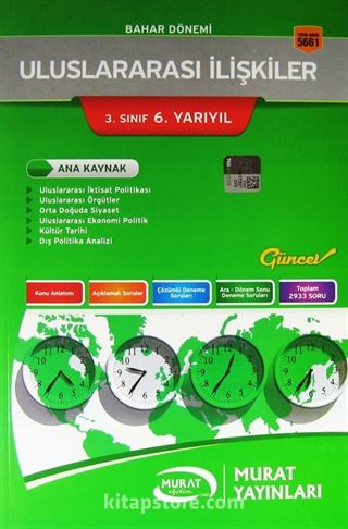 3. Sınıf 6. Yarıyıl Uluslararası İlişkiler Bahar Dönemi Ana Kaynak