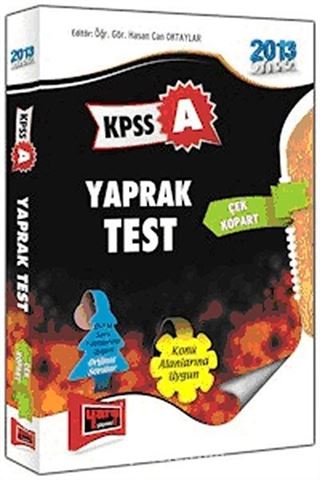 2013 KPSS A Çek Kopart Yaprak Test