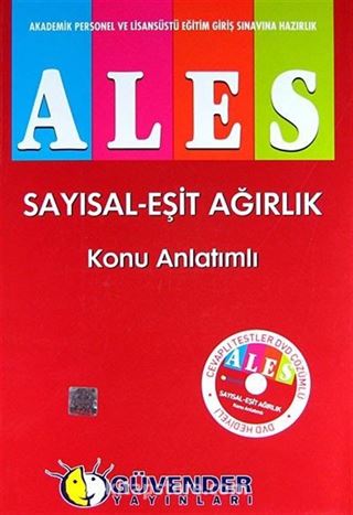 ALES Sayısal - Eşit Ağırlık Konu Anlatımlı (DVD Hediyeli)