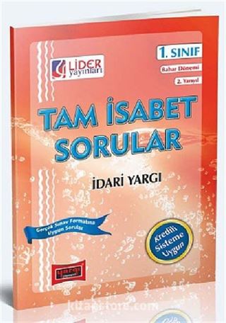 AÖF 1. Sınıf Bahar Dönemi 2. Yarıyıl İdari Yargı Tam İsabet Sorular (Cep Boy)