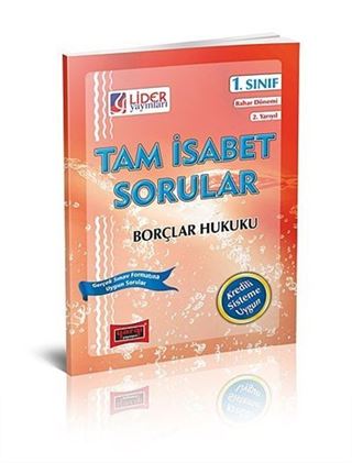 AÖF 1. Sınıf Bahar Dönemi 2. Yarıyıl Borçlar Hukuku Tam İsabet Sorular (Cep Boy)