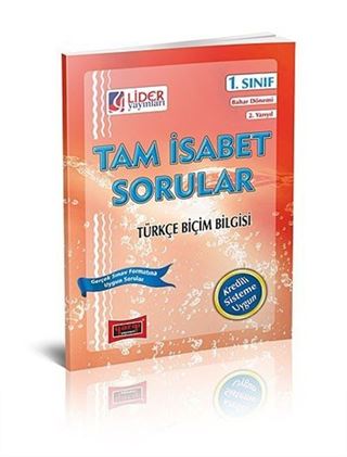 AÖF 1. Sınıf Bahar Dönemi 2. Yarıyıl Türkçe Biçim Bilgisi Tam İsabet Sorular (Cep Boy)