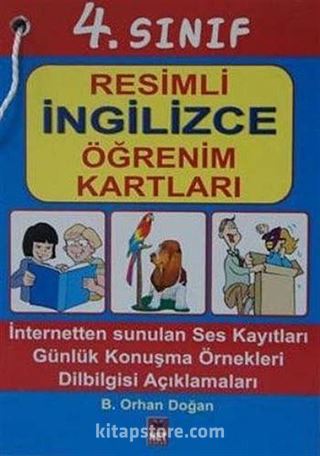 4. Sınıf Resimli İngilizce Öğrenim Kartları