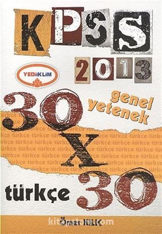 2013 KPSS Genel Yetenek 30x30 Türkçe Deneme