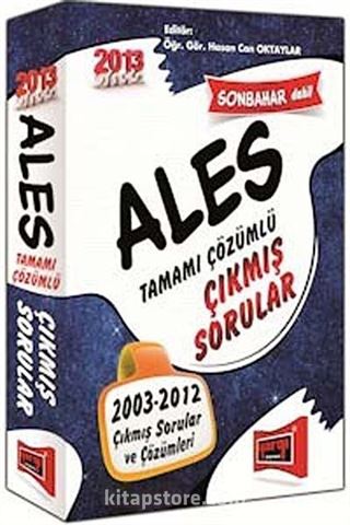 2013 ALES Tamamı Çözümlü Çıkmış Sorular (Büyük Boy)