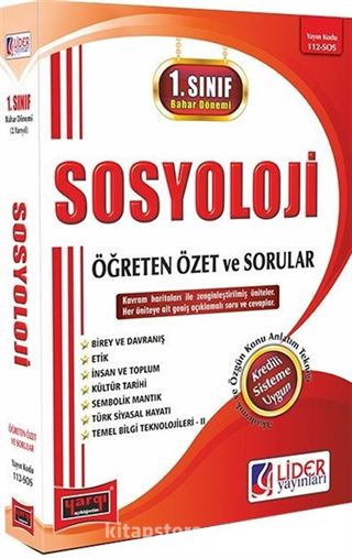 AÖF 1. Sınıf Bahar Dönemi Sosyoloji Öğreten Özet ve Sorular (2. Yarıyıl) (AF-112-SOS)