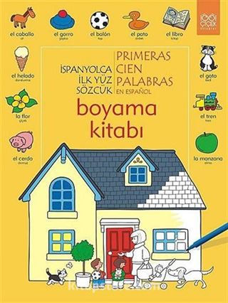 İspanyolca İlk Yüz Sözcük Boyama Kitabı