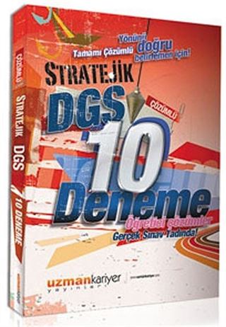 2013 DGS Stratejik Tamamı Çözümlü 10 Deneme