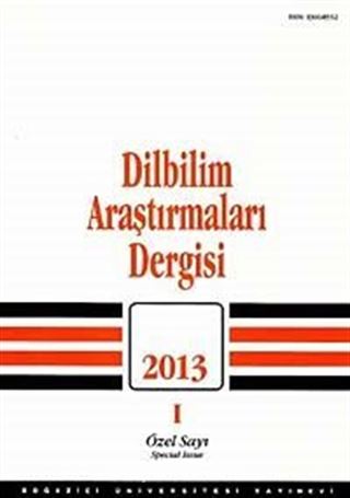 Dilbilim Araştırmaları 2013 / 1