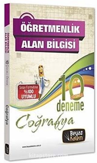 2013 Öğretmenlik Alan Bilgisi Coğrafya 10'lu Çözümlü Deneme